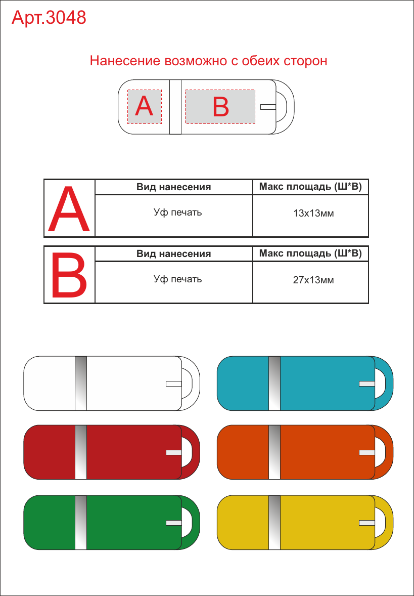 Макет зон брендирования USB 2.0- флешка на 2 Гб, soft-touch