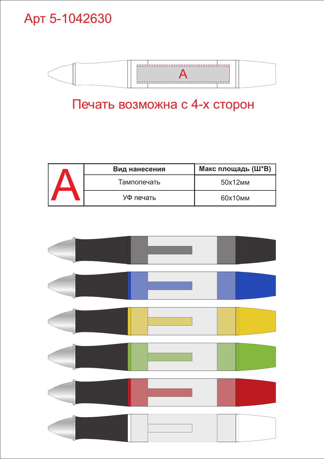 Макет зон брендирования Многофункциональный инструмент 7-в-1 c фонариком «Joker»