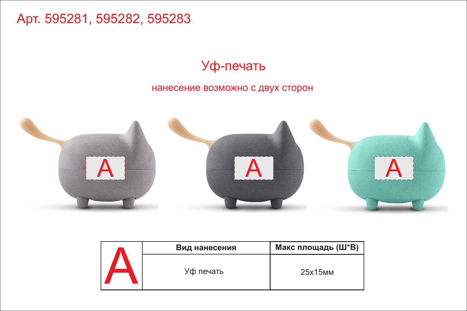 Макет зон брендирования Портативная колонка «Mysound Tito 2C»
