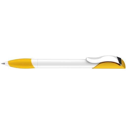 Hattrix Polished Basic Soft grip zone ClipMetal бело/желтый 7408