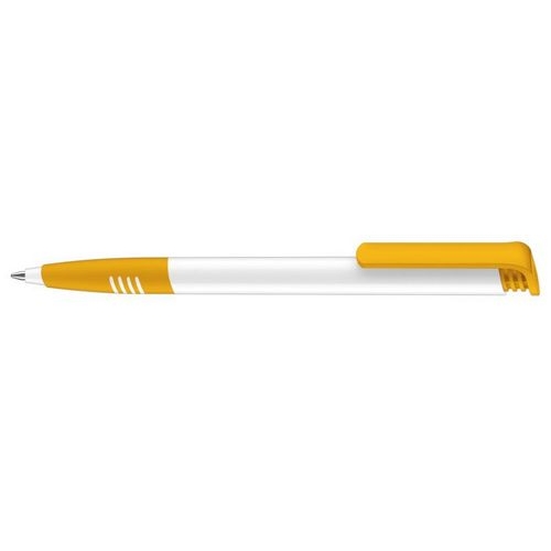 Super-Hit Basic Polished Soft grip белый/желтый 7408