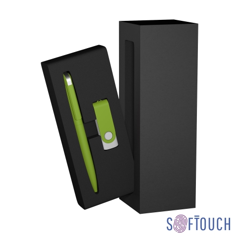 Набор ручка + флеш-карта 16 Гб в футляре, покрытие soft touch — вариант цвета