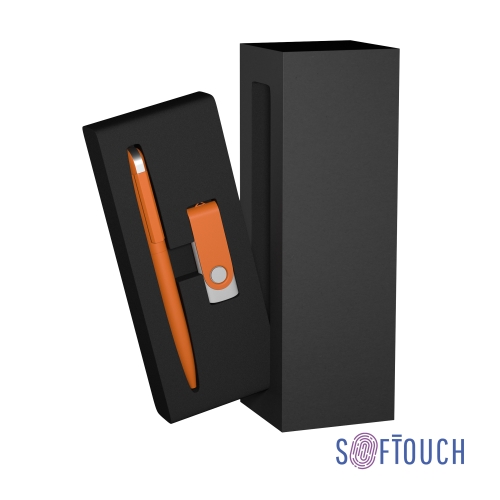 Набор ручка + флеш-карта 16 Гб в футляре, покрытие soft touch — вариант цвета