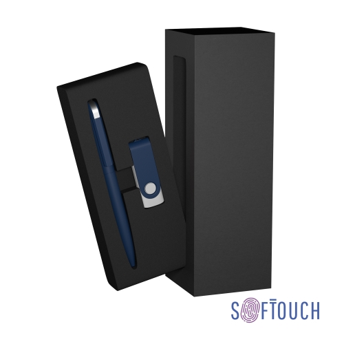 Набор ручка + флеш-карта 16 Гб в футляре, покрытие soft touch — вариант цвета