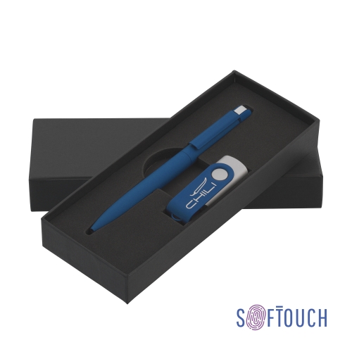 Набор ручка + флеш-карта 16 Гб в футляре, покрытие soft touch — вариант цвета