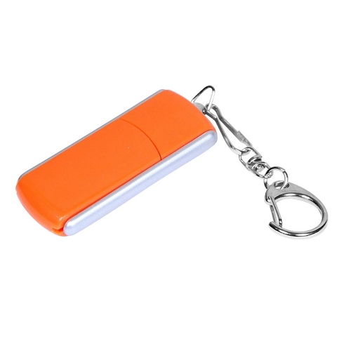 USB 2.0- флешка промо на 4 Гб с прямоугольной формы с выдвижным механизмом — вариант цвета