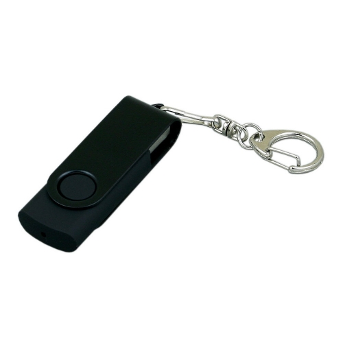 USB 2.0- флешка промо на 16 Гб с поворотным механизмом и однотонным металлическим клипом — вариант цвета