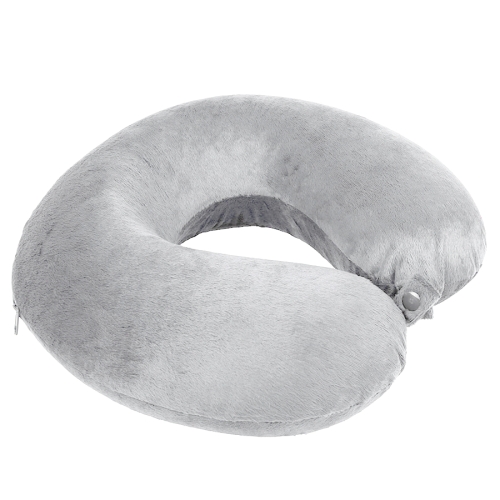 Подушка дорожная "SOFT"; memory foam, микрофибра, черный — вариант цвета