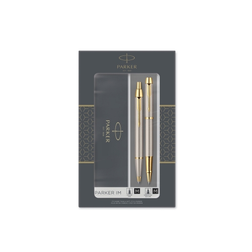 Набор Parker «IM Core Brushed Metal GT»: ручка шариковая, ручка роллер