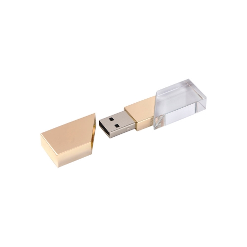 USB 2.0- флешка на 16 Гб кристалл в металле