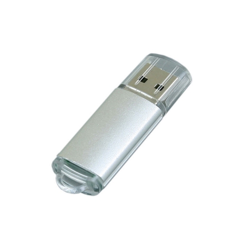 USB 2.0- флешка на 16 Гб с прозрачным колпачком — вариант цвета