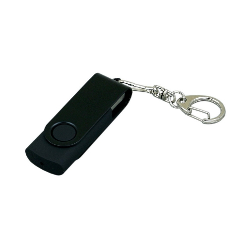 USB 2.0- флешка промо на 16 Гб с поворотным механизмом и однотонным металлическим клипом — вариант цвета