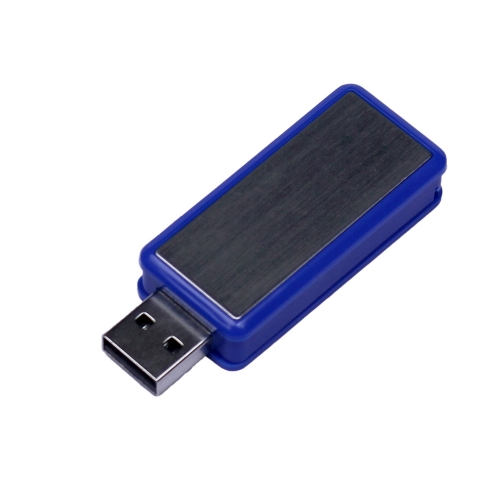 USB 2.0- флешка промо на 4 Гб прямоугольной формы, выдвижной механизм — вариант цвета