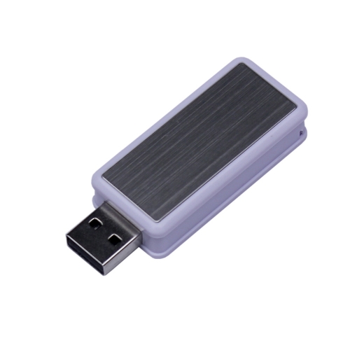 USB 2.0- флешка промо на 4 Гб прямоугольной формы, выдвижной механизм — вариант цвета