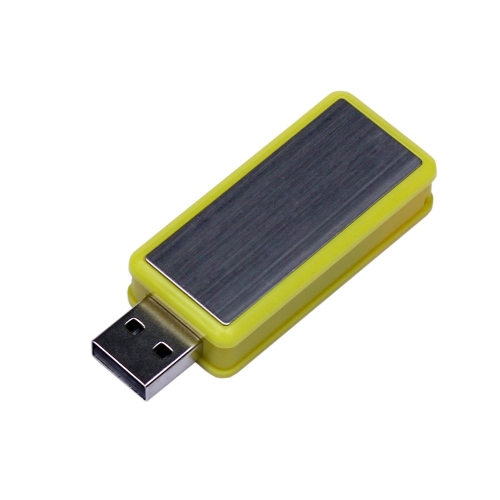 USB 2.0- флешка промо на 4 Гб прямоугольной формы, выдвижной механизм — вариант цвета