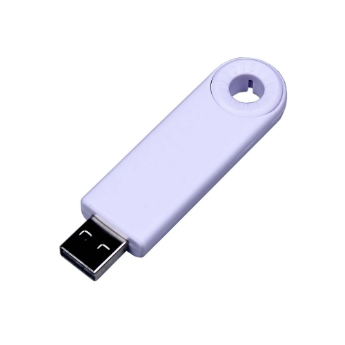 USB 2.0- флешка промо на 64 Гб прямоугольной формы, выдвижной механизм — вариант цвета