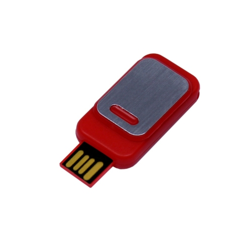 USB 2.0- флешка промо на 32 Гб прямоугольной формы, выдвижной механизм — вариант цвета