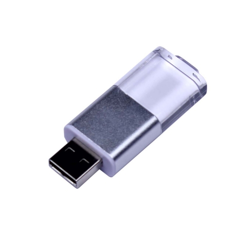 USB 2.0- флешка промо на 32 Гб прямоугольной формы, выдвижной механизм — вариант цвета