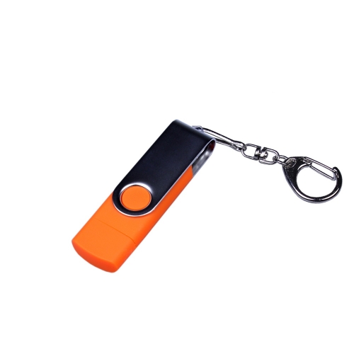 USB 2.0/micro USB/Type-C- флешка на 32 Гб c поворотным механизмом — вариант цвета