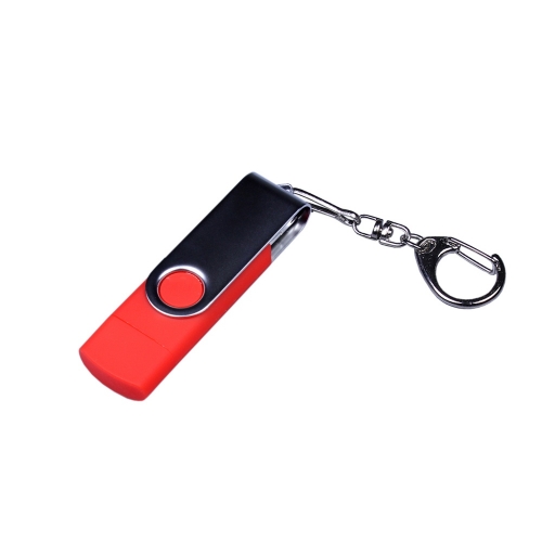 USB 2.0/micro USB/Type-C- флешка на 32 Гб c поворотным механизмом — вариант цвета
