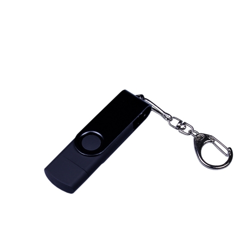 USB 2.0/micro USB/Type-С- флешка на 16 Гб 3-в-1 с поворотным механизмом — вариант цвета