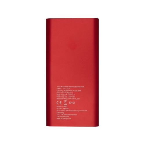 Внешний беспроводной аккумулятор «Juice», 8000 mAh