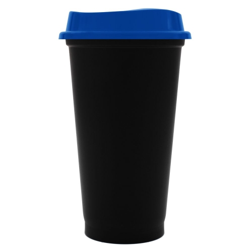 Стакан с крышкой Color Cap Black, черный — вариант цвета