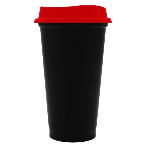 Стакан с крышкой Color Cap Black, черный — вариант цвета