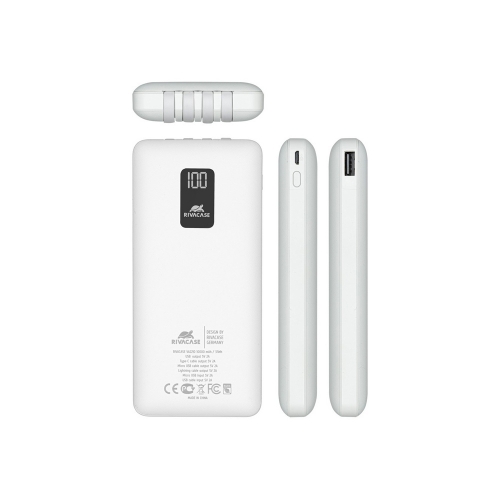 Внешний аккумулятор с дисплеем и встроенными кабелями VA2210, 10000 mAh