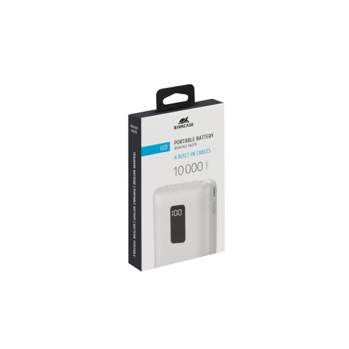 Внешний аккумулятор с дисплеем и встроенными кабелями VA2210, 10000 mAh