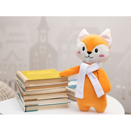 Мягкая игрушка Beastie Toys, лисенок с белым шарфом