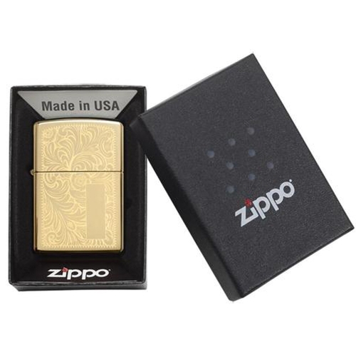 Зажигалка ZIPPO Venetian® с покрытием High Polish Brass