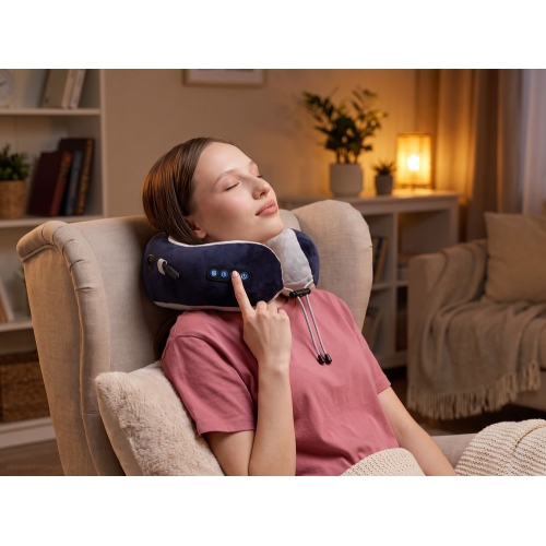 Дорожная подушка-массажер inRelax, синяя