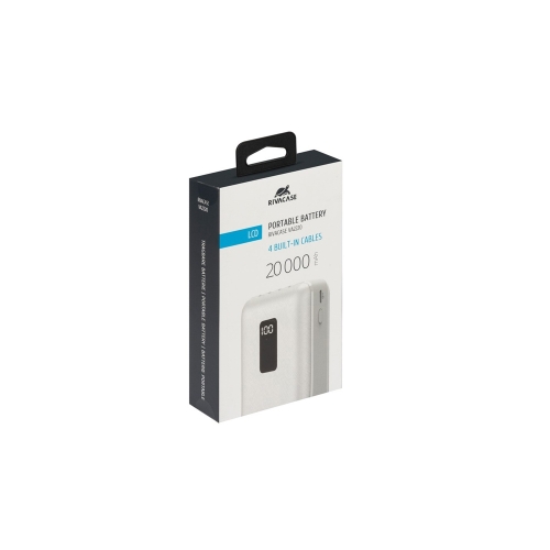 Внешний аккумулятор с дисплеем и встроенными кабелями VA2220, 20000 mAh