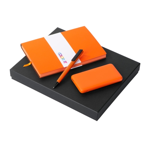 Подарочный набор «COLOR IT» c блокнотом, ручкой и повербанком, 10000 mAh