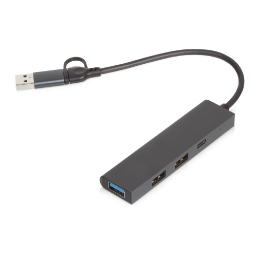 USB-хаб «Command» с коннектором 2-в-1 USB-C и USB-A, 2.0/3.0