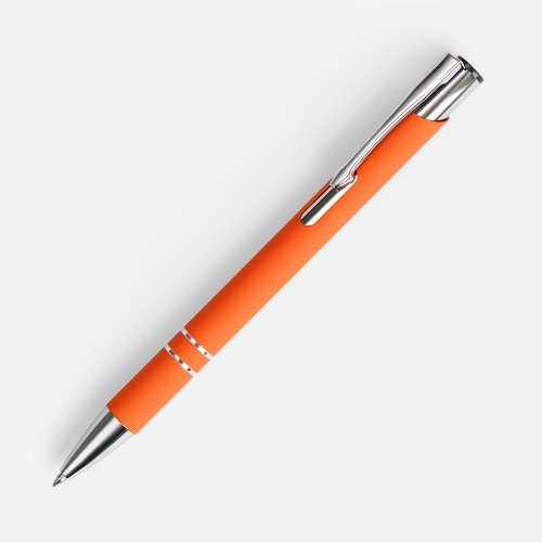 Ручка шариковая Keskus Soft Touch, желтая — вариант цвета
