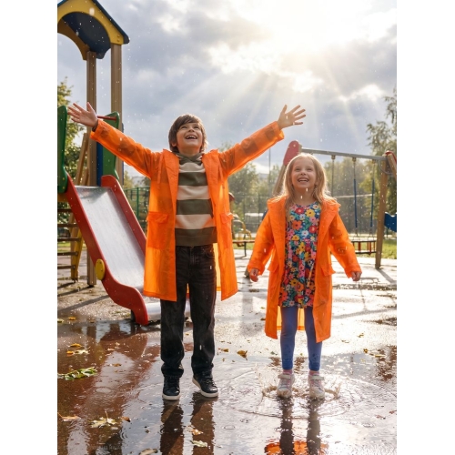 Дождевик детский RainDrop Kids, оранжевый