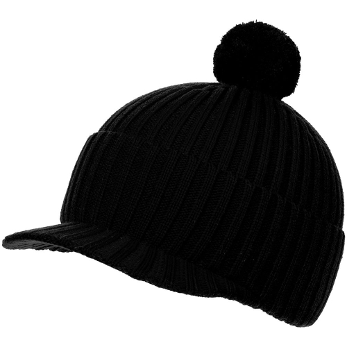 Вязаная шапка с козырьком Peaky, синяя (василек) — вариант цвета