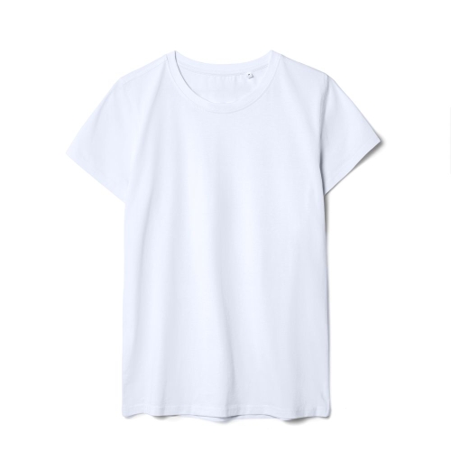 Футболка женская T-bolka Stretch Lady, белая (холодный оттенок)