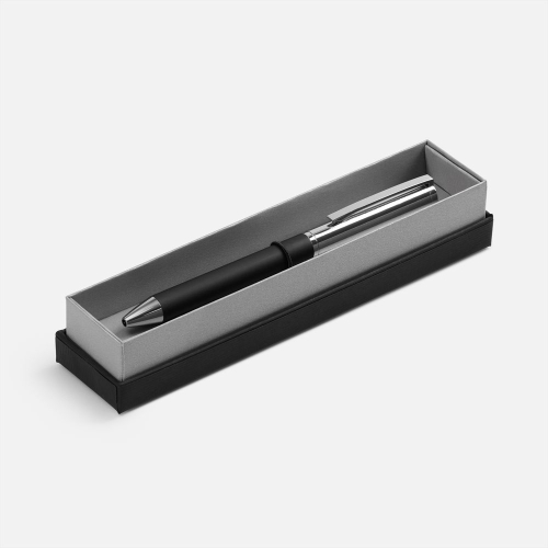Ручка шариковая Eyeshot Soft Touch в футляре, темно-синяя — вариант цвета