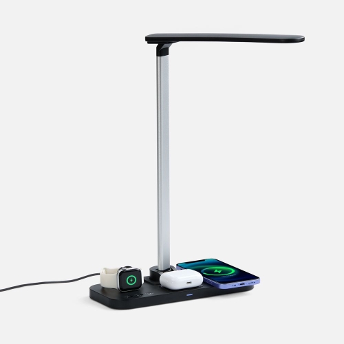 Настольная лампа с беспроводной зарядкой Power Light, белая — вариант цвета
