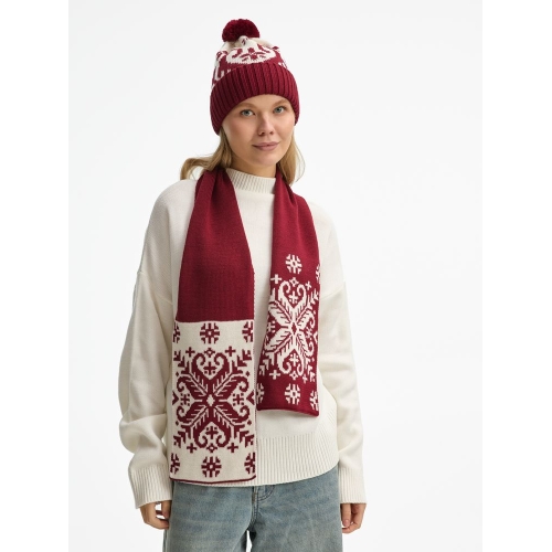 Шапка Wintertude, красная с белым