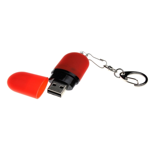 USB 2.0- флешка «Goutte Soft-touch» на 16 Гб каплевидной формы