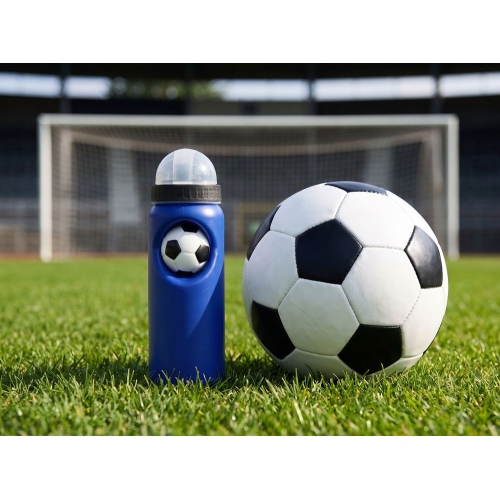 Бутылка с антистрессом Footballer, синяя