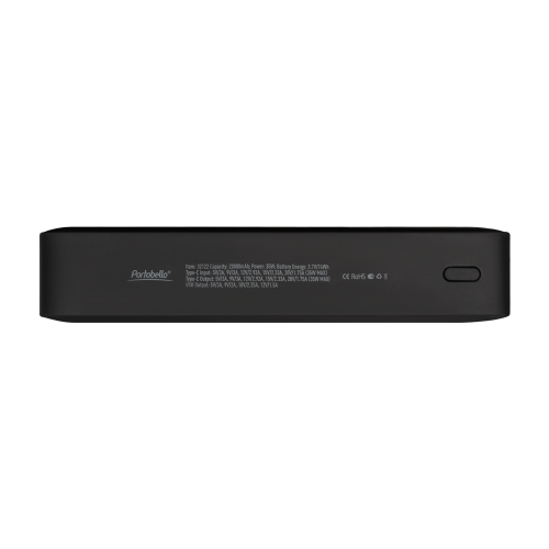 Внешний аккумулятор с подсветкой Анкор Плюс PD (Ancor PD Plus) 20000 mAh, черный