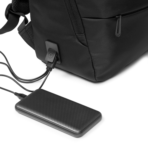 Бизнес рюкзак Таллер (Taller) с USB разъемом, черный