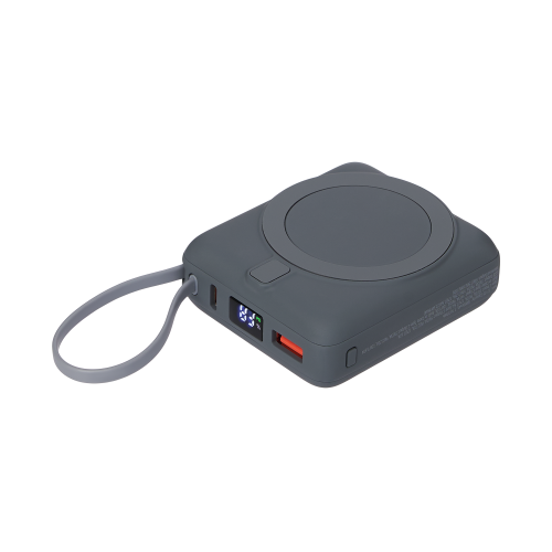 Внешний аккумулятор с подсветкой Риттер PD (Ritter PD) 10000mAh с функцией беспроводной зарядки 15W, белый — вариант цвета