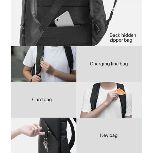 Рюкзак KORIN ClickPack 46х34х16 см, черный/серый