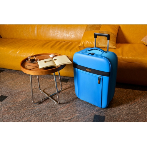 Чемодан складной Rollink Aura 55x40x20 см, 2 колеса, синий